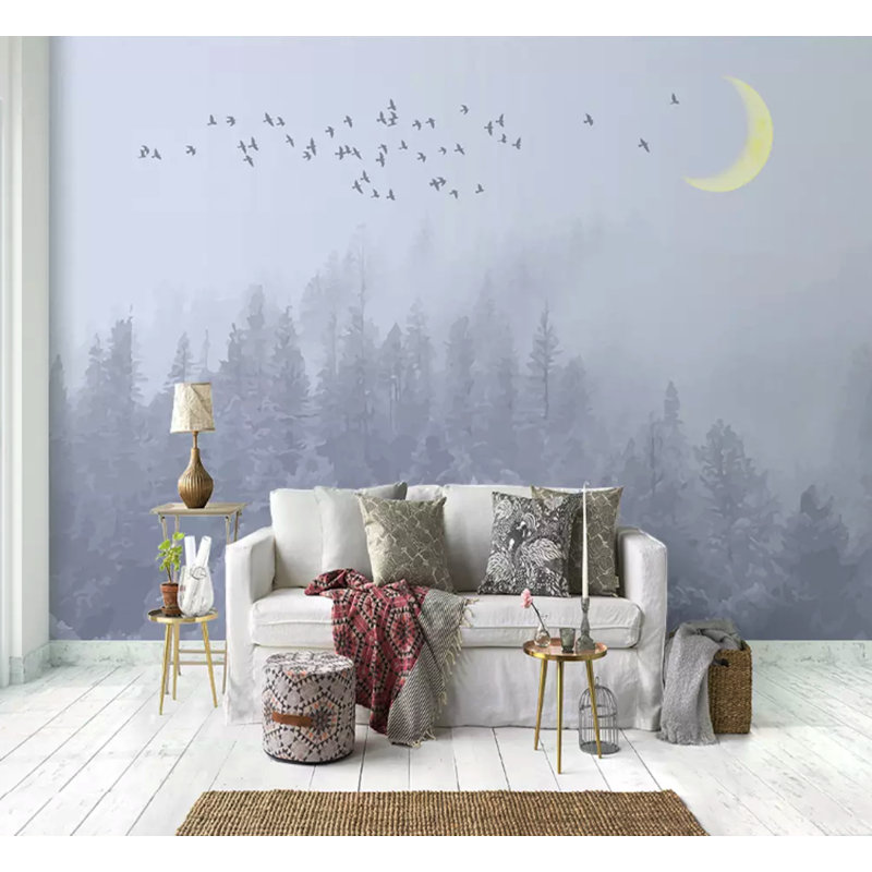 Papier peint texturé amovible Misty Forest, l 112 po x L 75 po