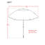 Parasol 7 'avec ancrage à sable intégré Rio Beach