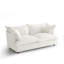 Canapé 2 pièces rembourré moelleux en chenille beige nuage surdimensionné-807807822