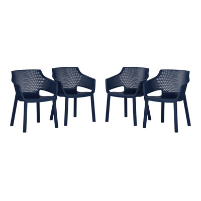 Ensemble de 4 chaises de patio empilables