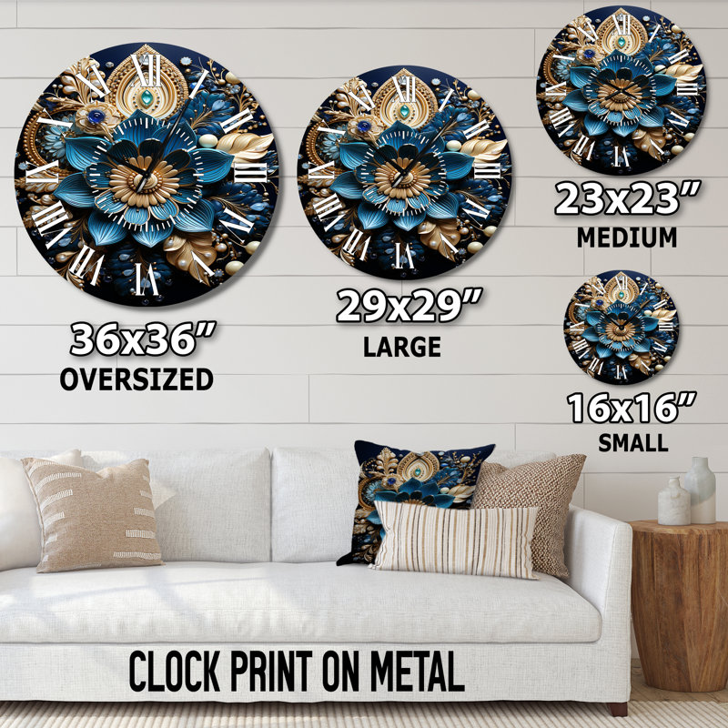 Horloge murale Hinduisim Art Sacred Om, Médium