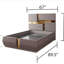 Lit capitonné orné de détails en bois et or Lorenzo-991027512