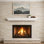 Tablette de cheminée flottante en bois Colton 60 po - Fabriquée en bois de pin - Design traditionnel