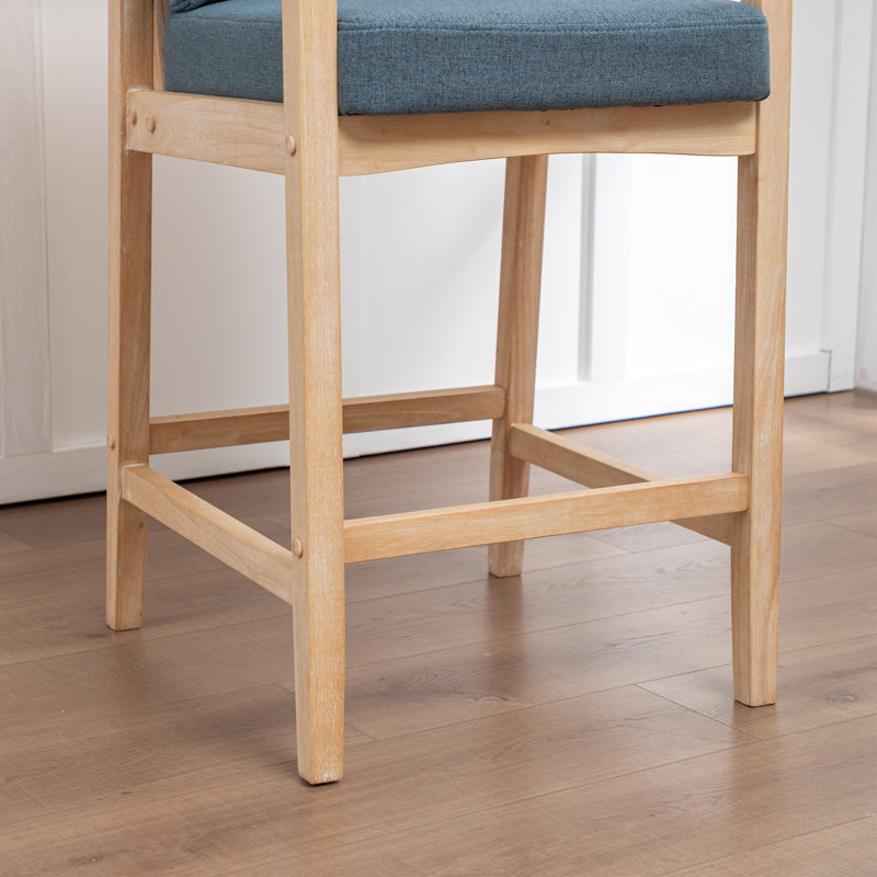 Ensemble de 4 tabourets de bar Willbanks, Bleu