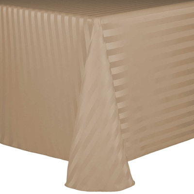 Latitude Run® Satin-Stripe Tablecloth Oval