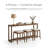 Oberlander 4-Piece Sofa Table With Stools Set