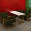 Banc rembourré en similicuir Casual