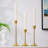 Gold Candle Holders - Set Of 3, Suitable For Candles With A Diameter Of 2 Cm