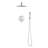 Bathroom High Shower Head - 10" Stainless Steel With Handheld, 2 Way Balance Valve, Wall Mounted, Brushed Nickel Finish Mounted Up Kit Rain & Handheld Valve For Elegant Bathrooms-125519023