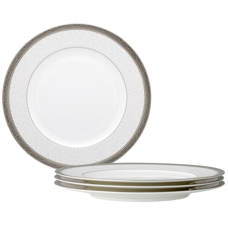 Noritake Odessa Dinner Plates, 10.5", Platinum