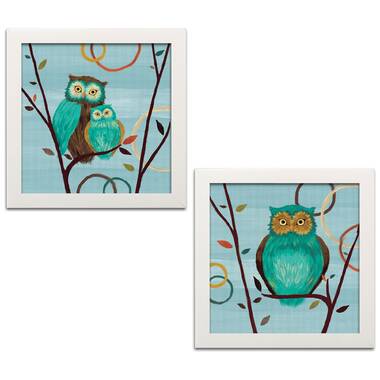 Trademark Art Karla Gerard Three Owls On Canvas by Karla Gerard Print