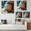 «Bear Sleeping In The Den», reproduction d'art sur toile pour enfants-66815269-66815274