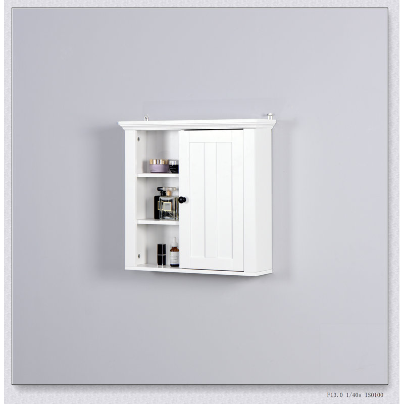 Armoire murale de salle de bain en bois avec une porte 20,86 x 5,71 x 20 pouces