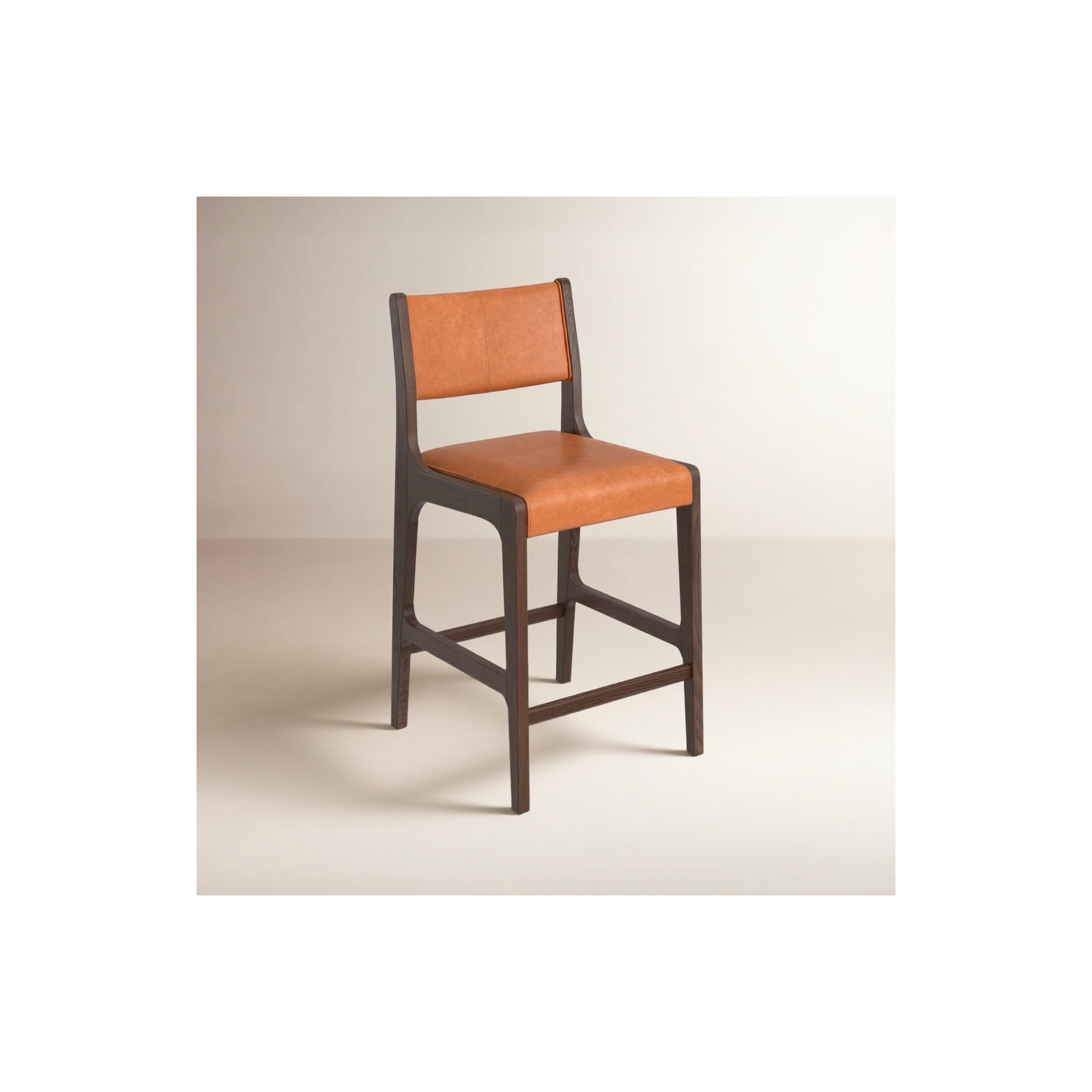 Bruna Leather Stool, Counter Stool (26" Seat Height)