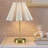 Tap-Control And Dimmable Accent Table Lamp With Power Outlet Gold See Below