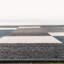 Tapis bleu touffeté à motif géométrique Allyne-1218101102