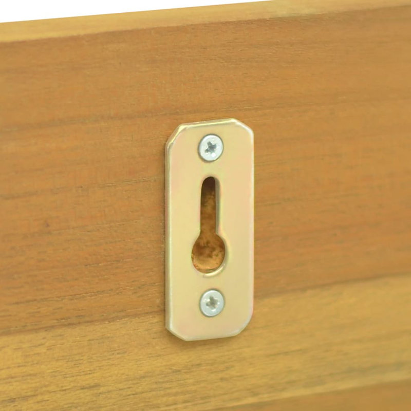 Iowa Park 2 Piece Teak Solid Wood Floating Shelf, 10cm H x 110cm W x 10cm D