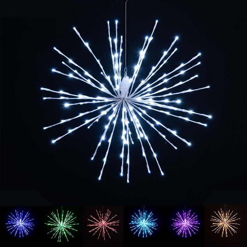 32in Spritzers LED Twinkle Lantern, Multicolor (Color Changing), 24" H x 24" L x 24" W