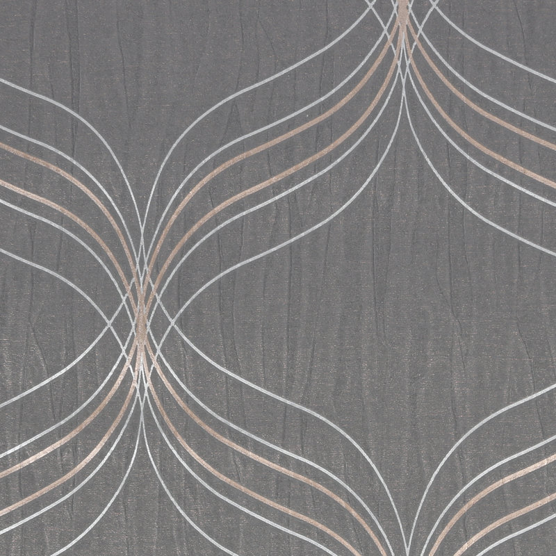 Rouleau de papier peint texturé optique Geo, gris