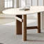 Table ovale crème de style roche crème-878325756