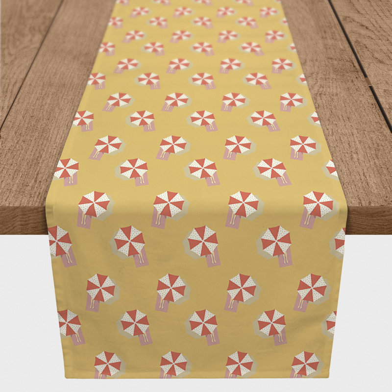 Rectangular Table Runner, 72" x 16", Yellow/Red
