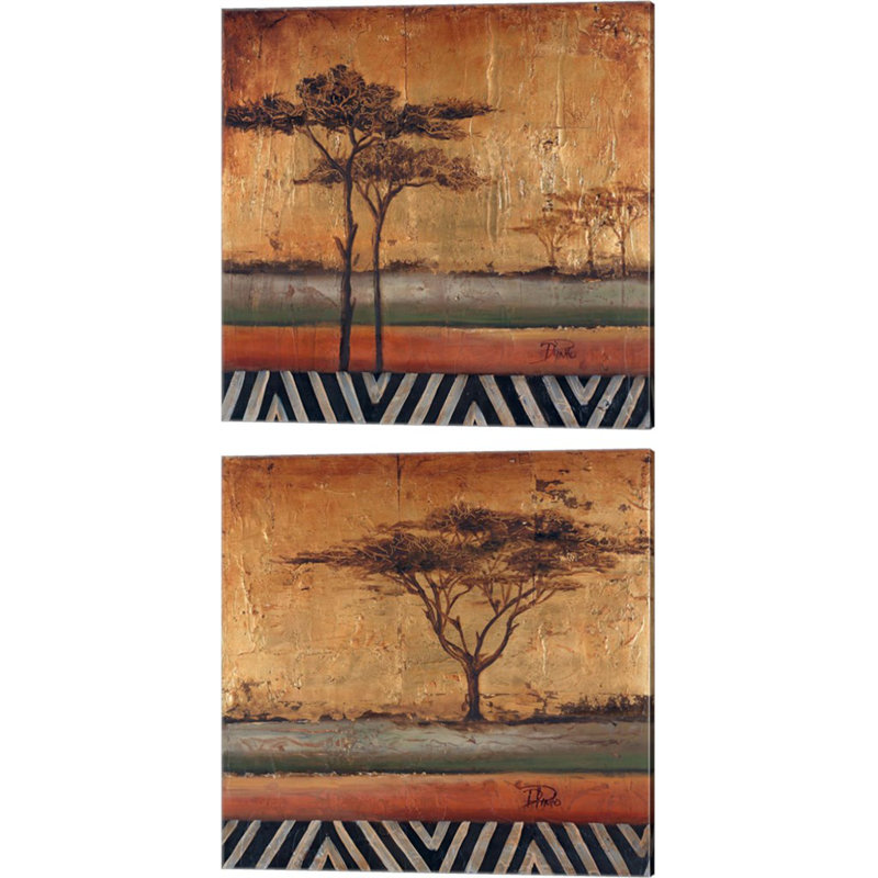 «African Dream» par Patricia Pinto, art sur toile (ensemble de 2)