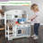 Hey! Play! Kids Kitchen Playset with Microwave, Stove, Utensils and Play Food