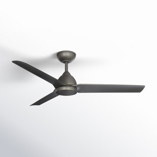 Ventilateur de plafond 54 po à 3 pales pour l'extérieur et l'intérieur Mocha avec télécommande incluse
