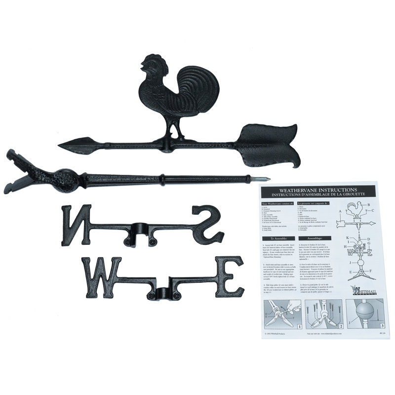 Rooster Weathervane, 2 Sizes, 15" & 18", Large