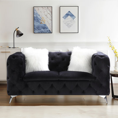 Jeanaya 68'' Velvet Loveseat