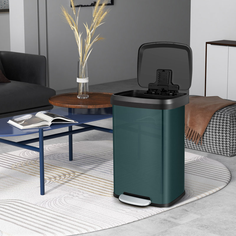 Stainless Steel Waste Bin, Green