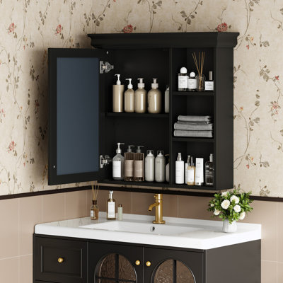 Armoire de salle de bain murale avec miroir et rangement