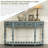 Curved Console Table With 4 Drawers & 1 Shelf, Versatile For Hallway, Living Room-410587725