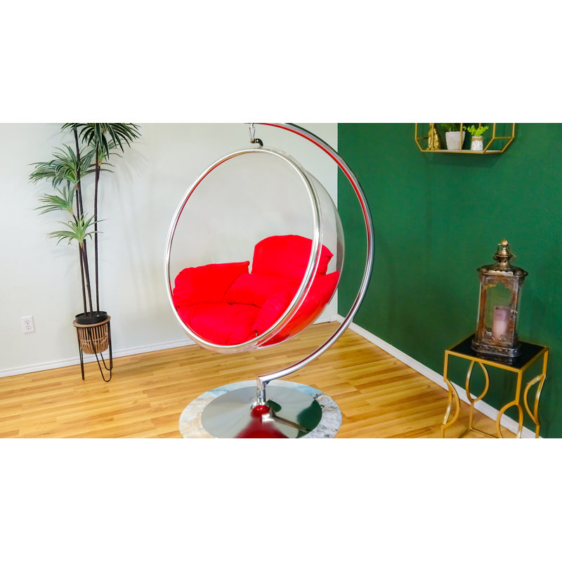 Balancelle avec support, Chrome / rouge