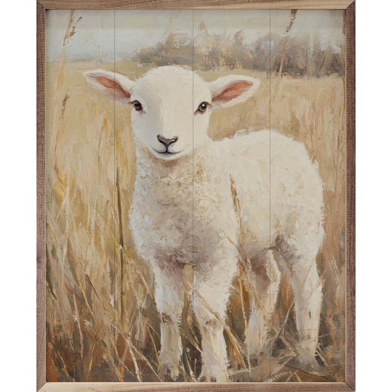 «Curly Lamb» par Petals Prints Design, H 10 po x l 8 po