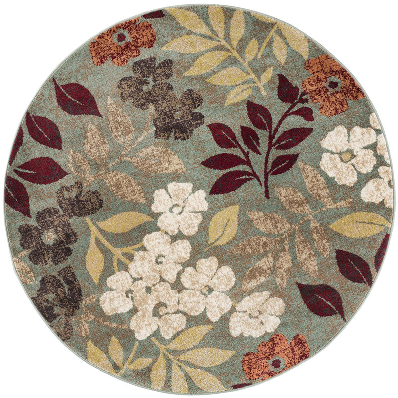 Tapis écume de mer transitionnel Highfill, Rond 7 pi 10 po