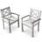 Outdoor Solid Wood Dining Chairs   Of 2  - Silver Gray For A Gorgeous 2 With - And Features