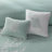 Oversized Cotton Jacquard Comforter Set Aqua King-119417206