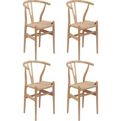 Chaise avec accoudoirs en bois massif