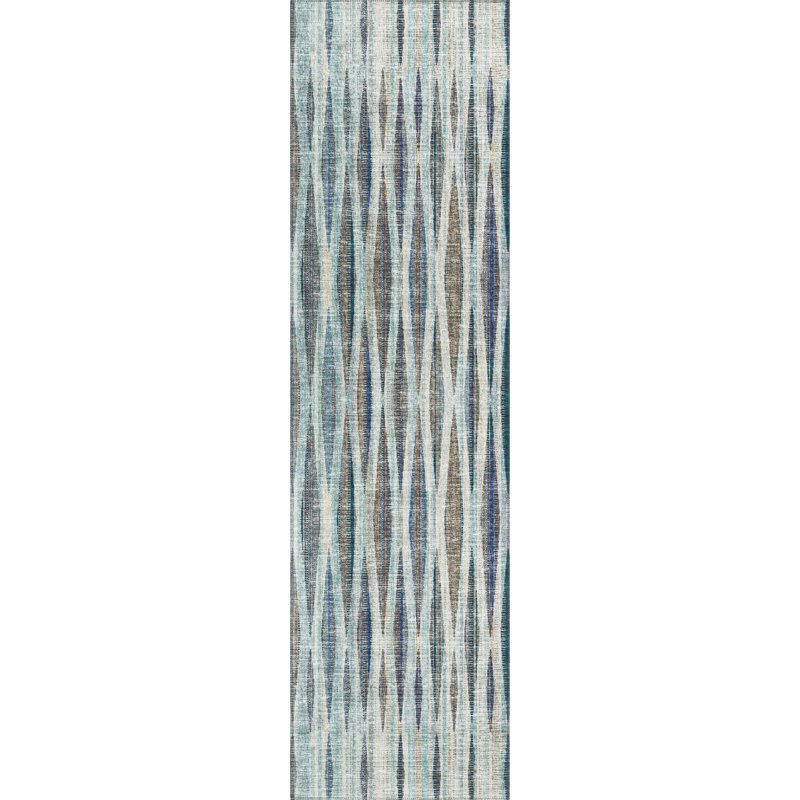 Bestla Chenille Washable Geometric Indoor / Outdoor Rug