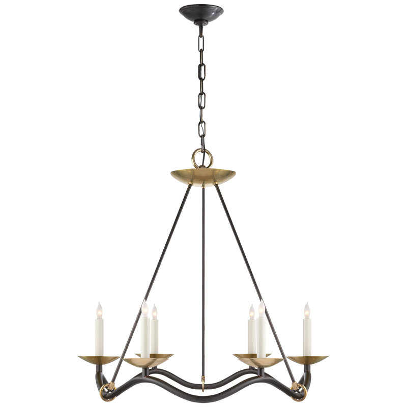 Barry Goralnick Choros Chandelier, Aged Iron