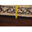 Tapis bleu marine / bleu noué à la main de conception unique 4 pi x 5 pi 11 po New Age