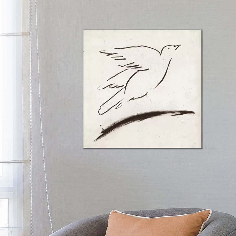 Bird II by Tom Reeves - Wrapped Canvas Painting, 66.04 cm H x 66.04 cm W x 1.91 cm D