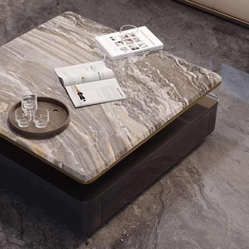 Table basse luxueuse haut de gamme, H 16,53 po x L 35,43 po x l 35,43 po