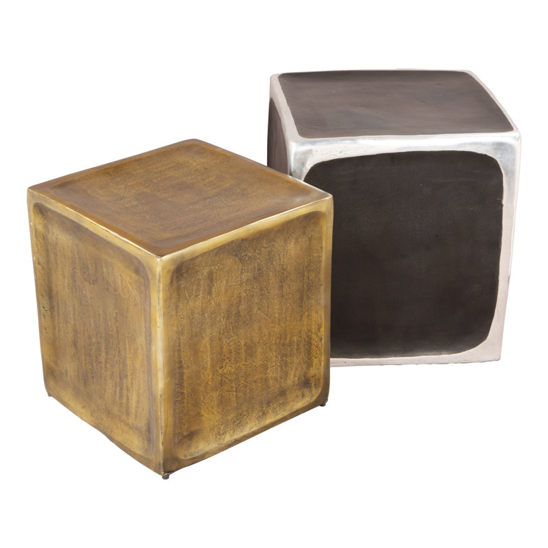 Brics Multicolor Aluminum Box Accent Table Set