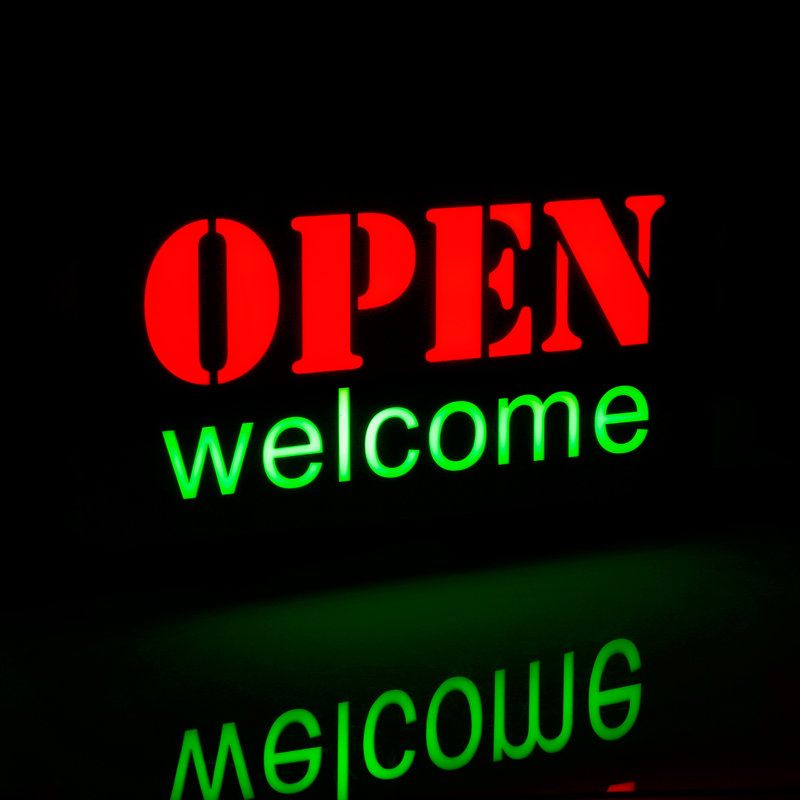 Open and Welcome LED High Brightness Window Displaying Board Light Sign