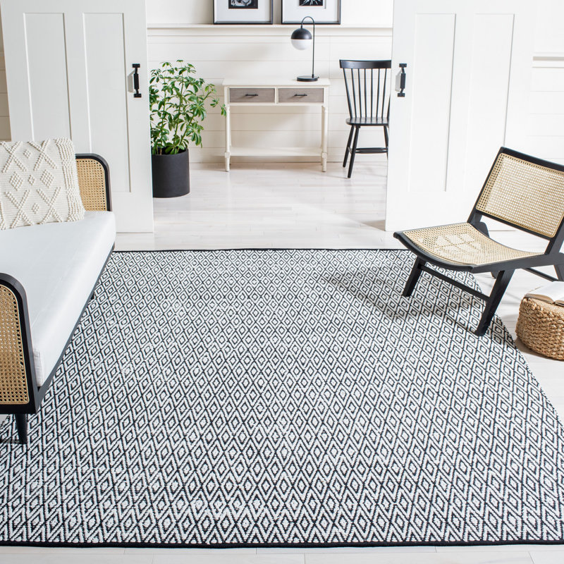 Tapis géométrique tissé à la main Montauk, Rectangle 8 pi x 10 pi