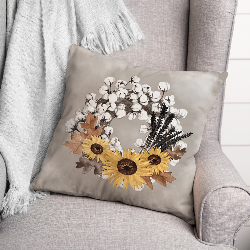  Housse et insert de coussin en coton, H 20 po x l 20 po