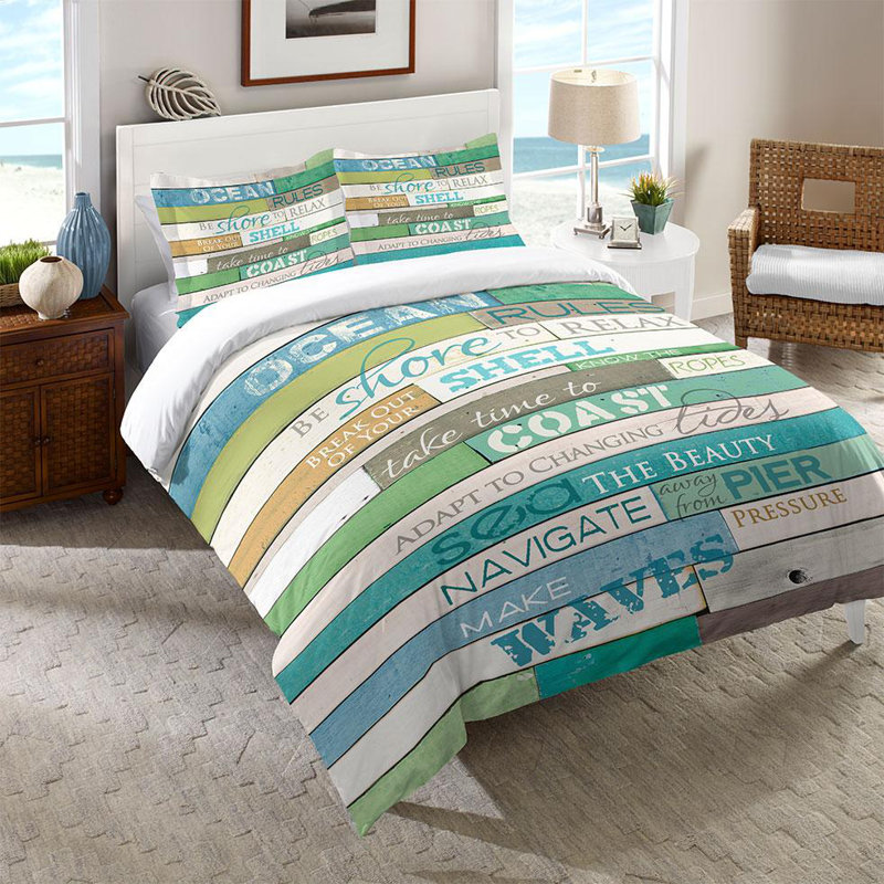 Ocean Rules Coastal Comforter, King