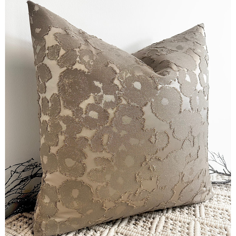 Abstract Brown Square Cushion Cover